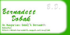 bernadett dobak business card